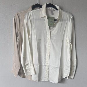 2-pack H&M Collared Blouses, Size Small